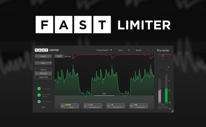 音频母带混音插件 Focusrite FAST Limiter v1.0.2 R2R版