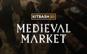 Kitbash3D Medieval Market 幻想风格中世纪市场场景3D模型