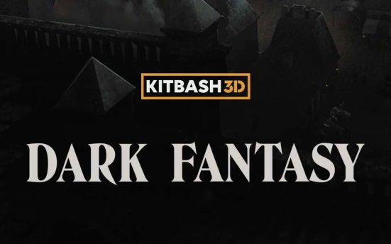 Kitbash3D Dark Fantasy 暗黑风格城堡建筑场景3D模型