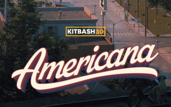 Kitbash3D Americana 美国传统城镇城市场景3D模型