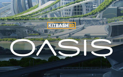 Kitbash3D Oasis 未来乌托邦城市都市场景3D模型