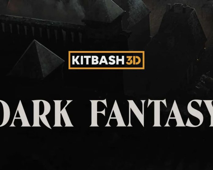 Kitbash3D Dark Fantasy 暗黑风格城堡建筑场景3D模型