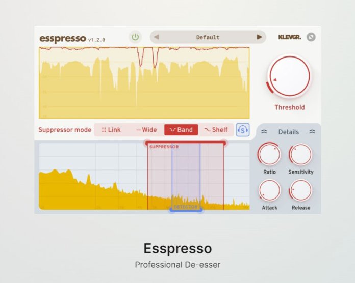 人声嘶嘶声消除插件 Klevgrand Esspresso v1.2.0 TCD版