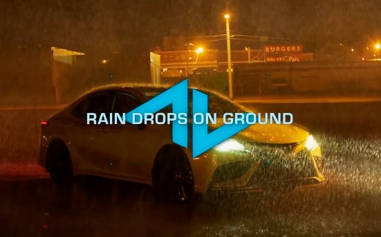 【4K】24个真实的雨滴落在平坦表面视频素材