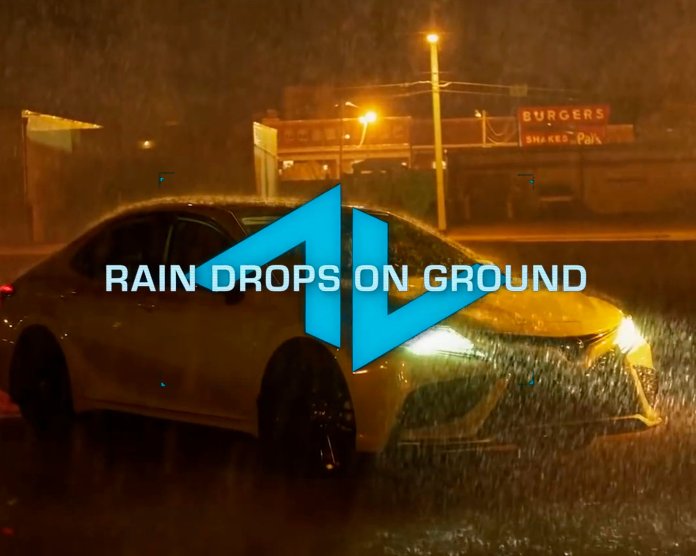 【4K】24个真实的雨滴落在平坦表面视频素材