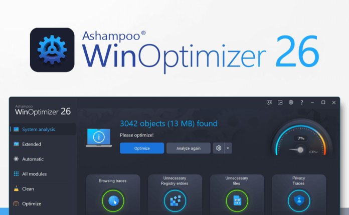 【正版限免】Ashampoo WinOptimizer 26 阿香婆系统清理优化工具