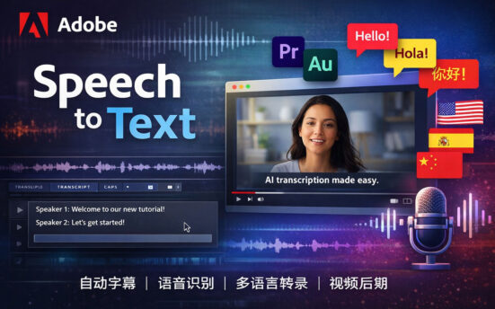 Adobe Speech to Text v2.1.6 for Premiere Pro 2026 PR语音识别转字幕工具
