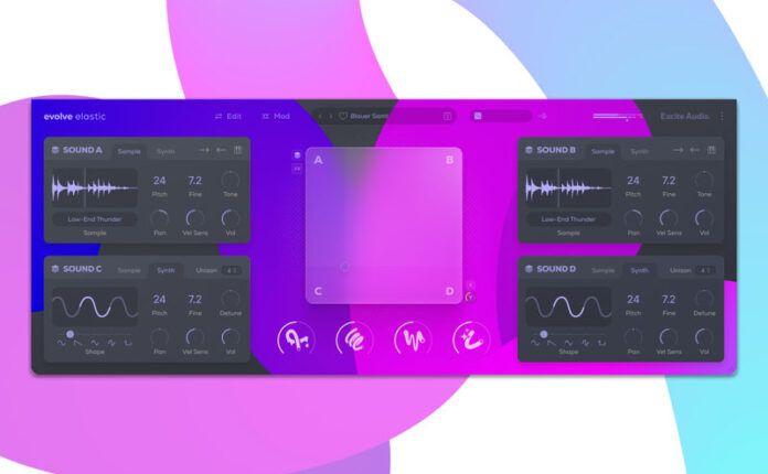 采样合成器插件 Excite Audio Evolve Elastic v1.0.0 R2R版